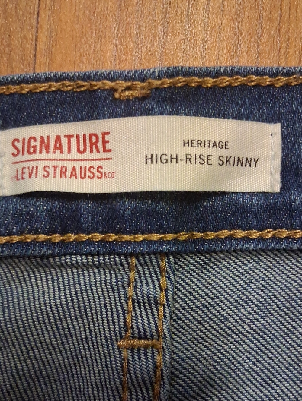 Signature by Levi Strauss Heritage High-Rise Skinny Jeans - Light Blue